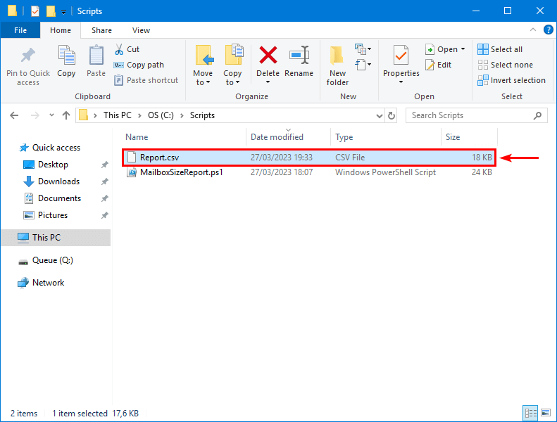 Get mailbox size all users Exchange PowerShell exported CSV