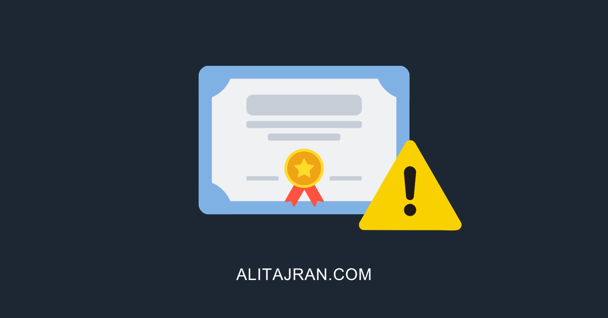 Certificate warning during or after a new Exchange Server installation