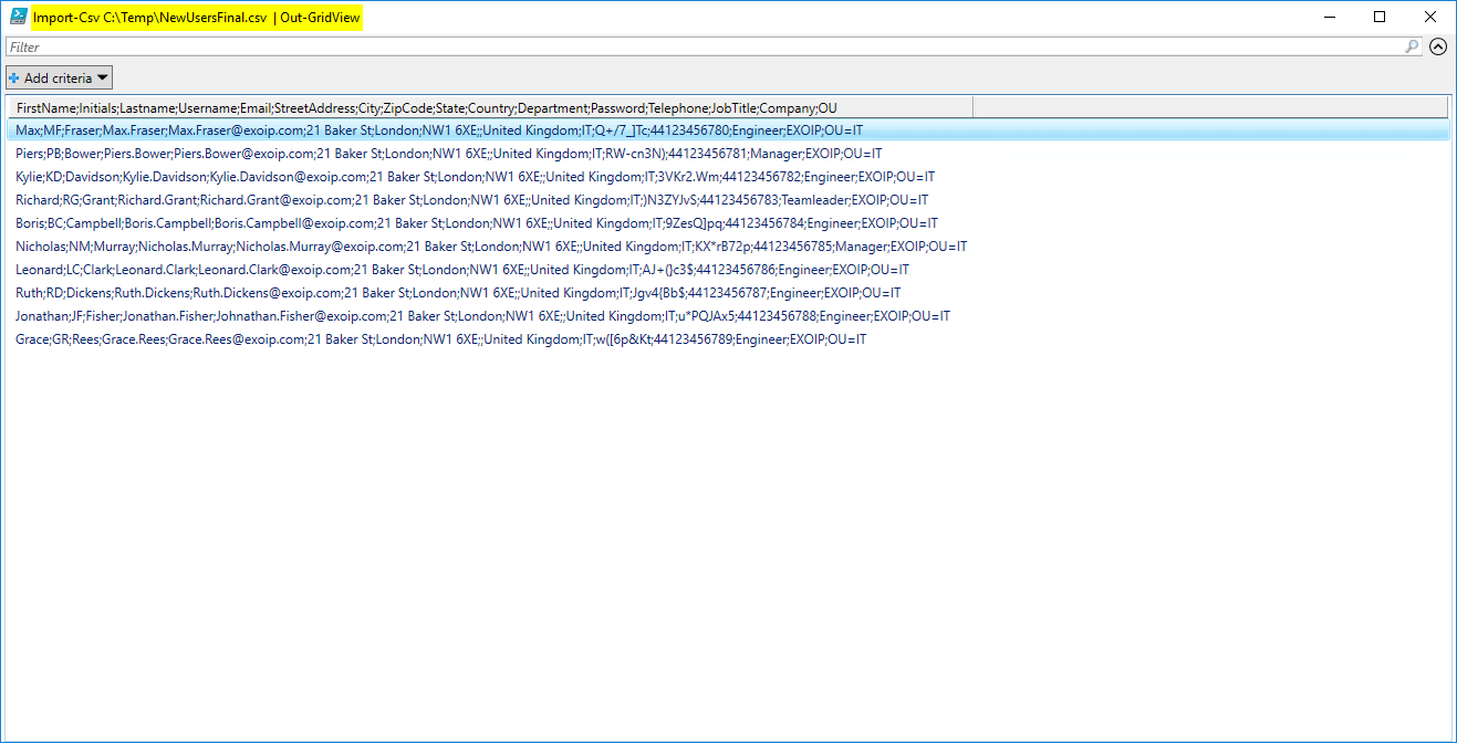 Import CSV delimiter PowerShell wrong