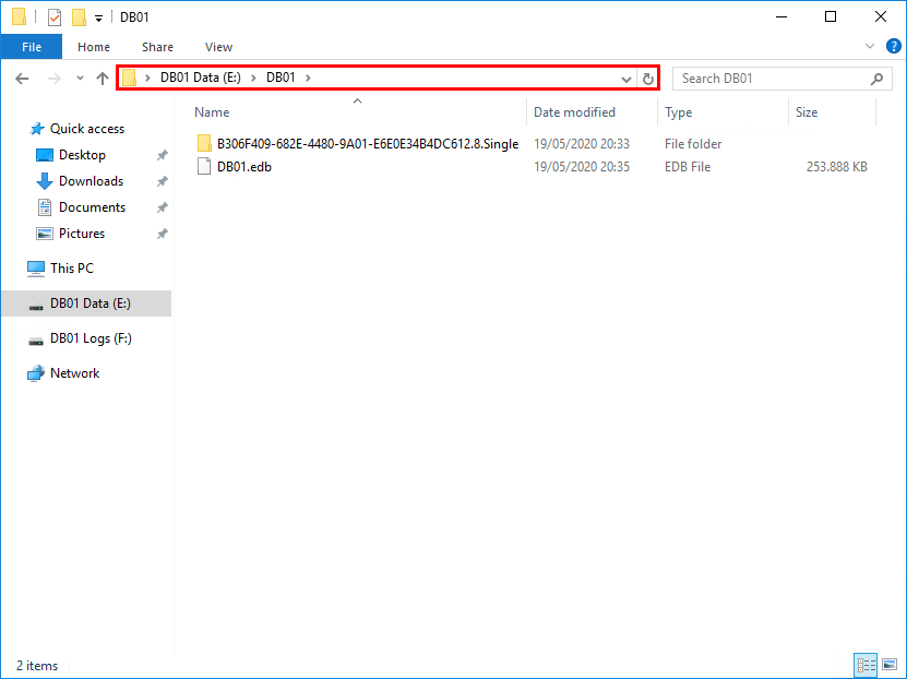 Move Exchange database to another drive after move database volume