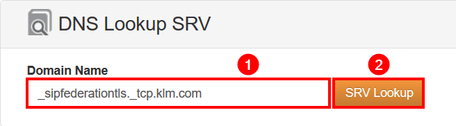 Verify DNS SRV records for Office 365 mxtoolbox DNS SRV lookup