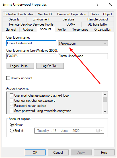 Change Users UPN automatically with scheduled task after
