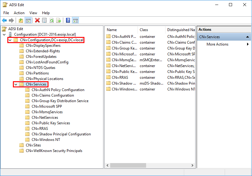 Remove Exchange Server from Active Directory ADSI Edit after removing