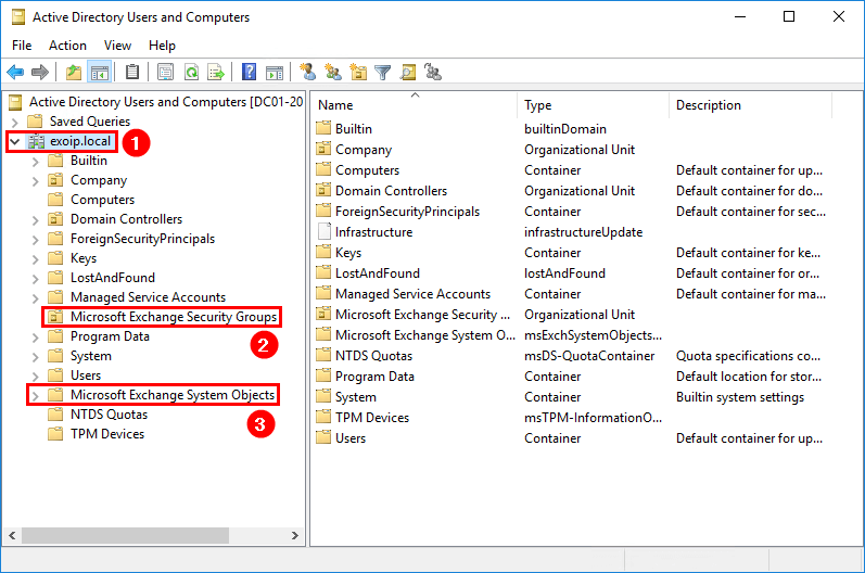 Remove Exchange Server from Active Directory ADUC before