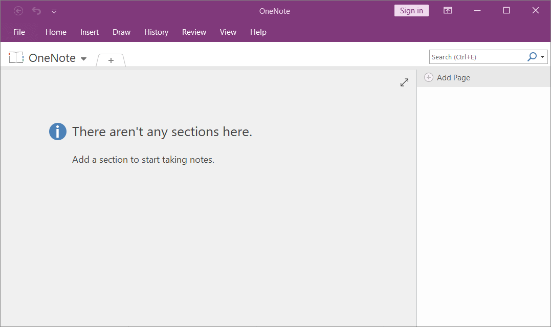 OneNote disable connect to the cloud sign in screen start OneNote