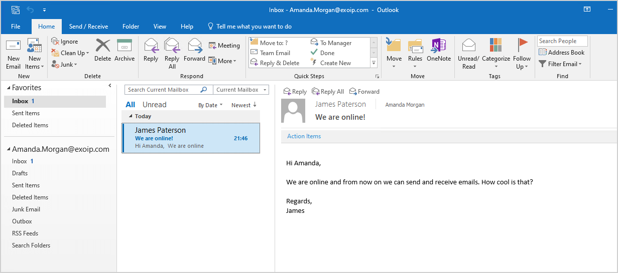Test internal mail flow in Exchange Server 2016 check email