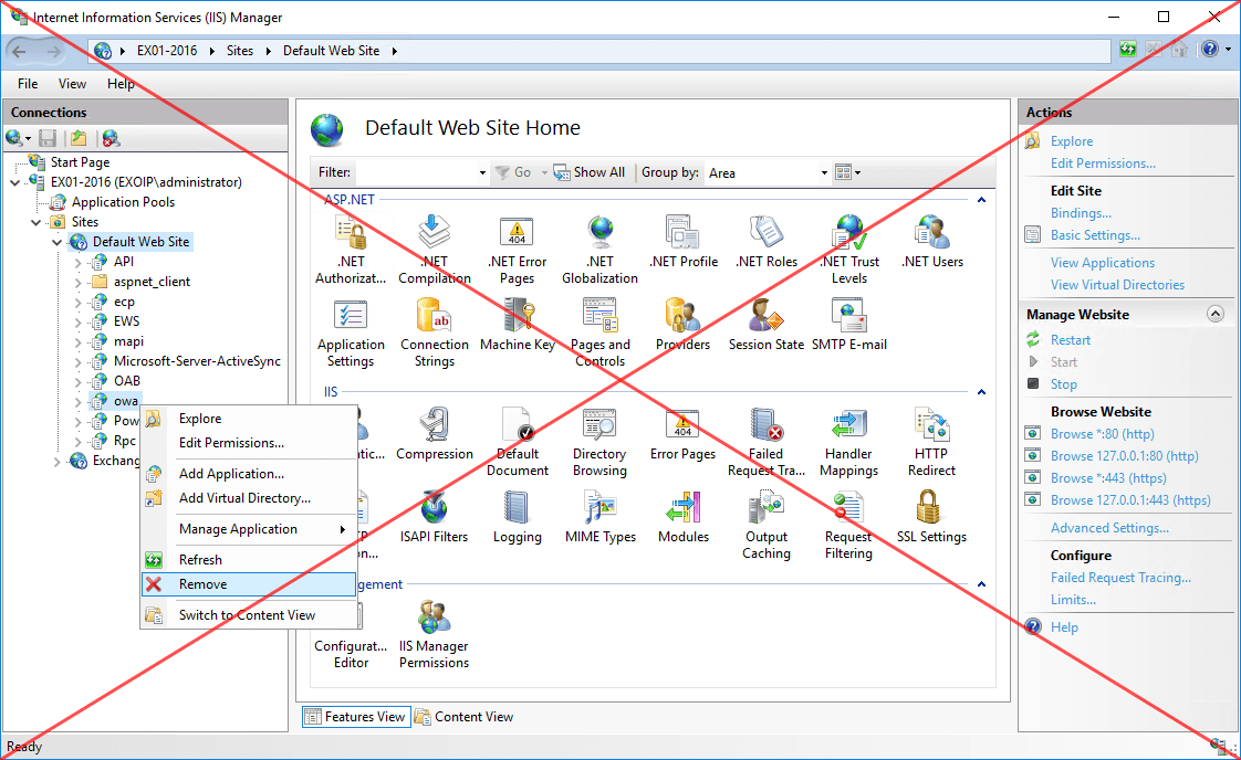 An error occurred while creating the IIS virtual directory don't remove in IIS