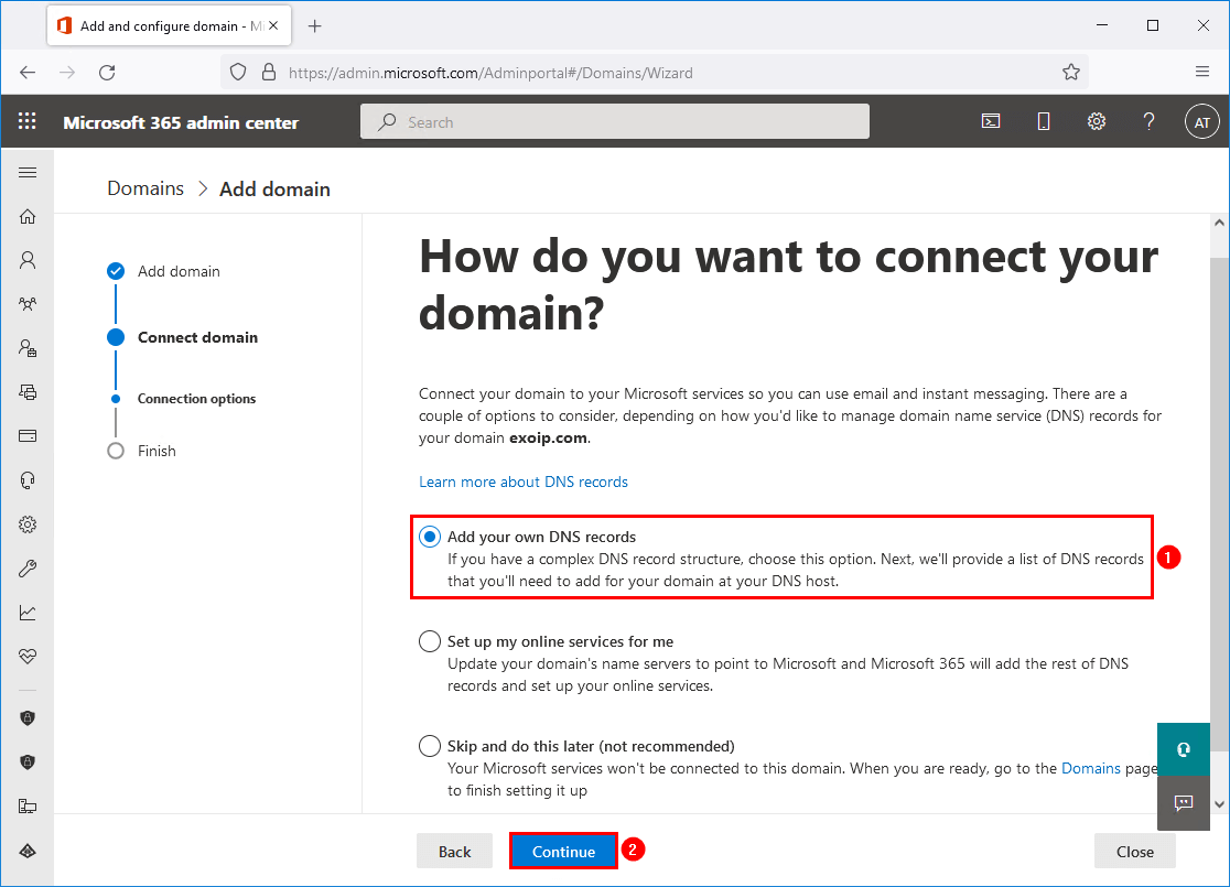 Add your own DNS records