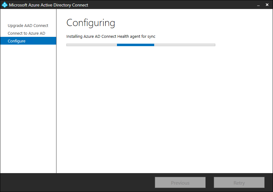 Upgrade Azure AD Connect installing Azure AD Connect Health agent for sync