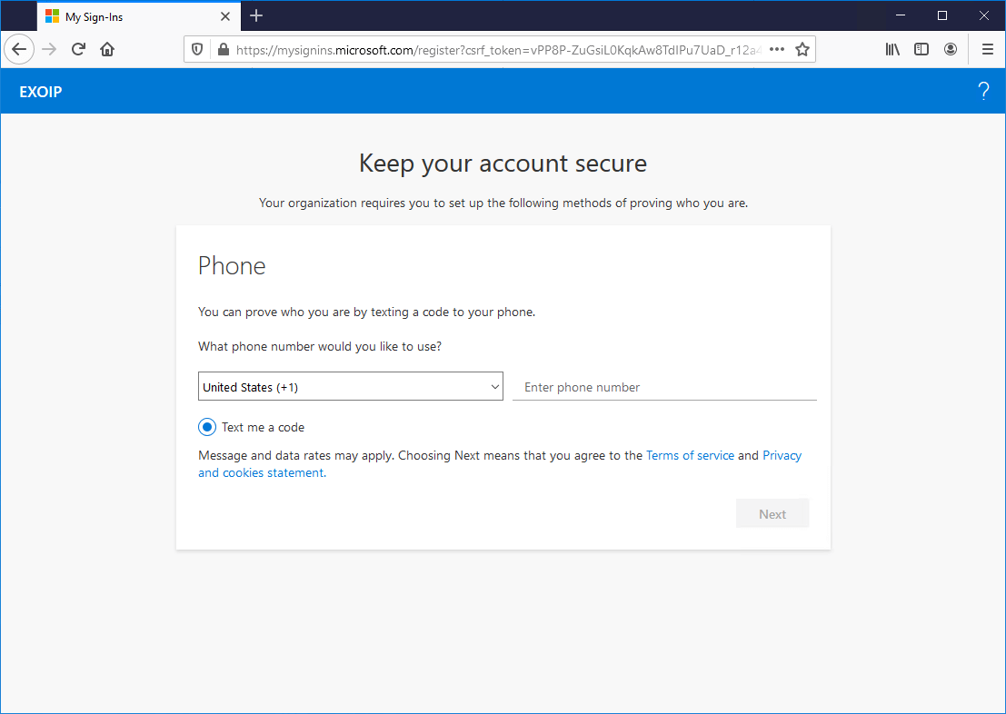Self-Service Password Reset forced