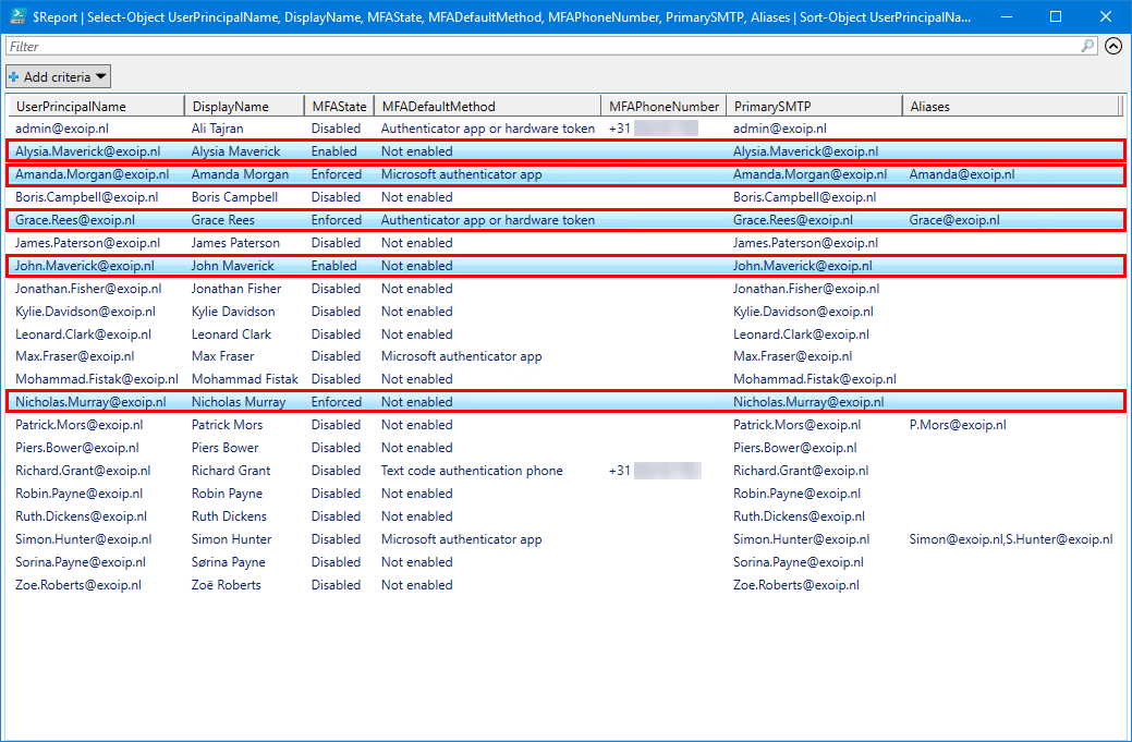 Enable MFA Office 365 with PowerShell