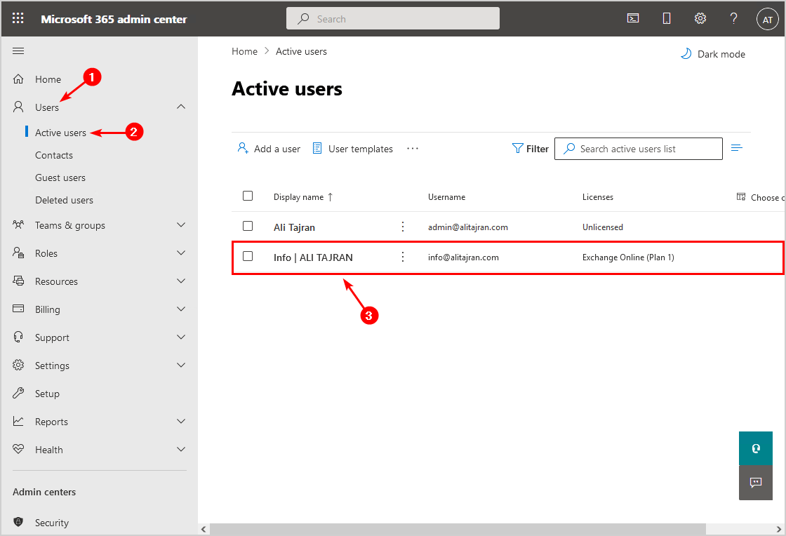 Create shared mailbox with same alias active users