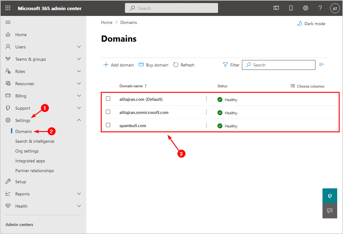 Create shared mailbox with same alias domains