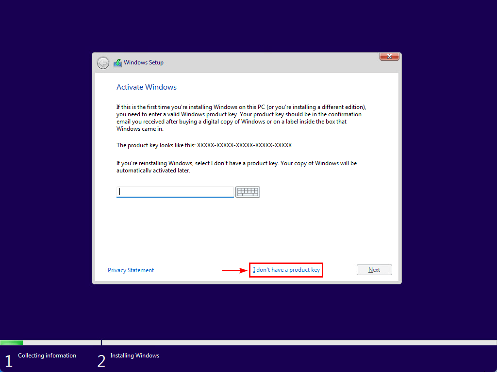 Install Windows 11 on Virtual Machine Activate Windows