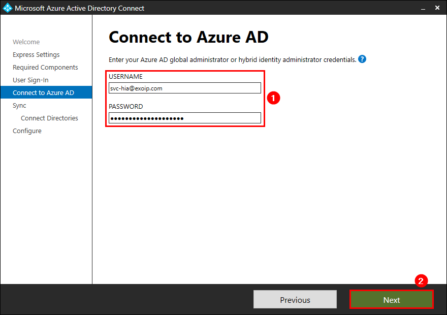 Migrate Azure AD Connect to new server connect to Azure AD
