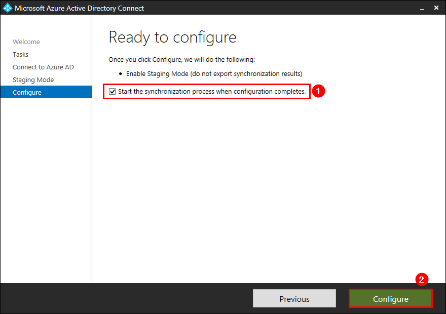 Migrate Azure AD Connect to new server ready to configure