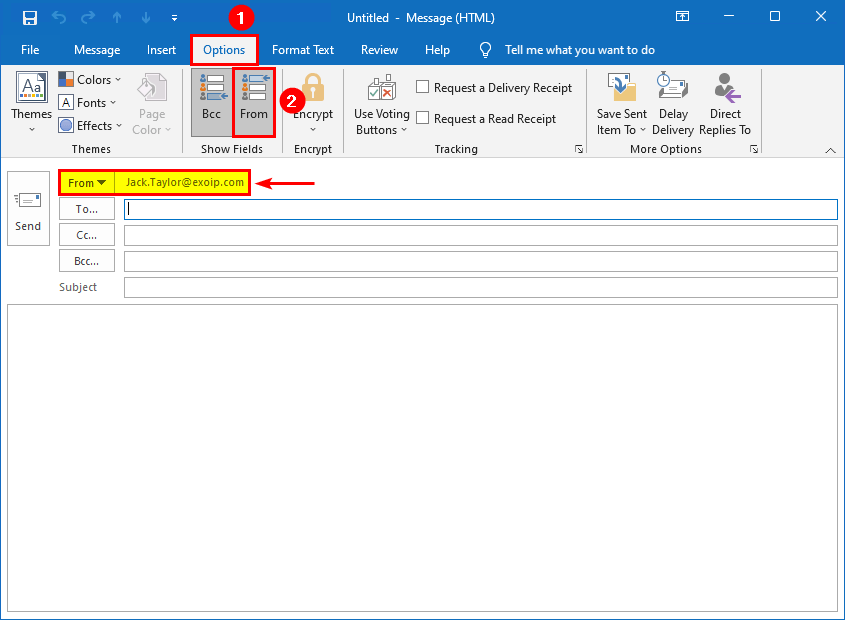 Send from Alias in Office 365 from field