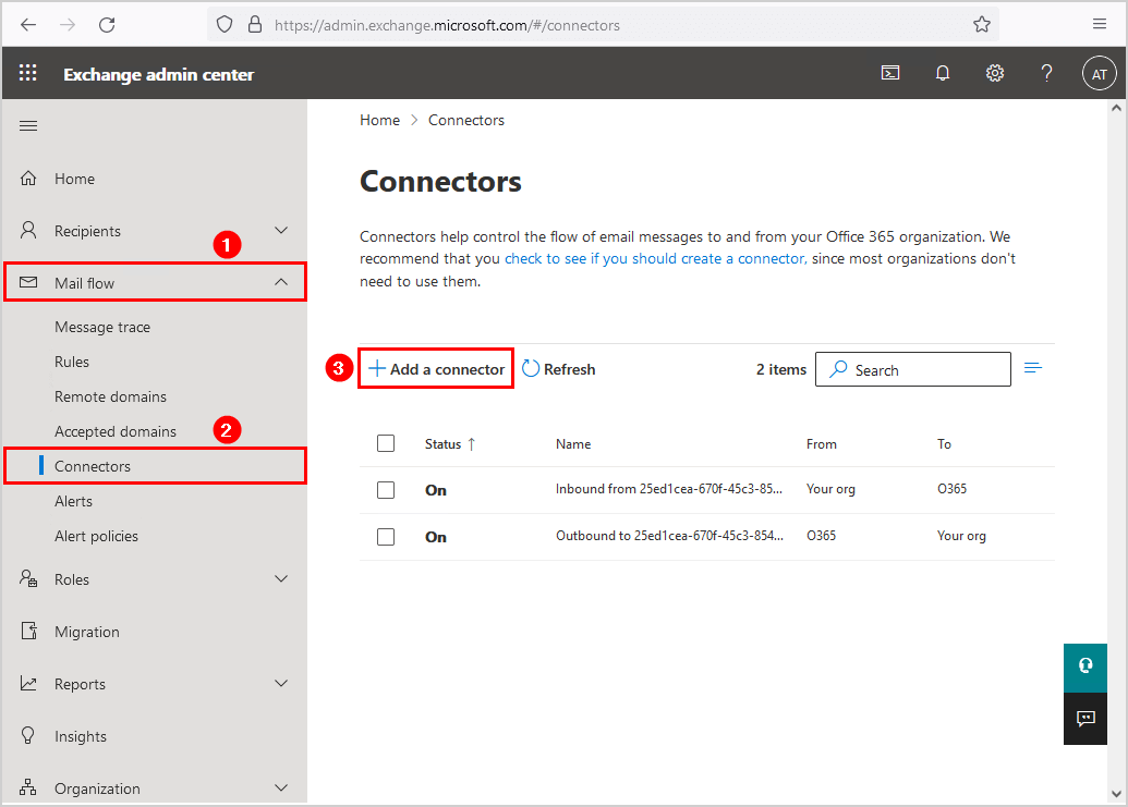 Configure Office 365 SMTP relay connectors