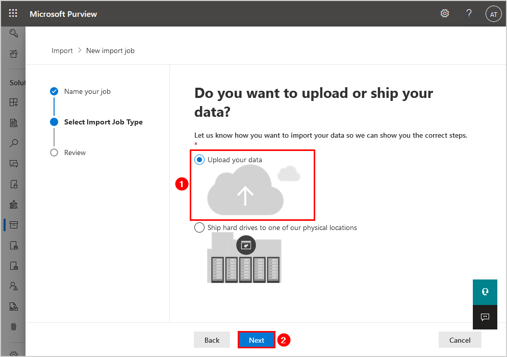 Import PST to Office 365 upload your data