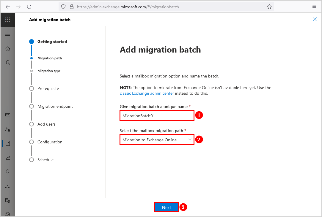 Migrate mailboxes to Office 365 migration path