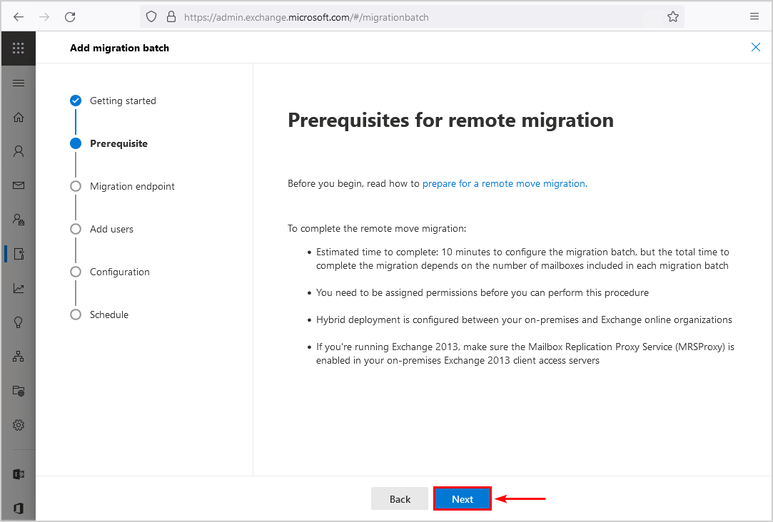 Migrate mailboxes to Office 365 prerequisite