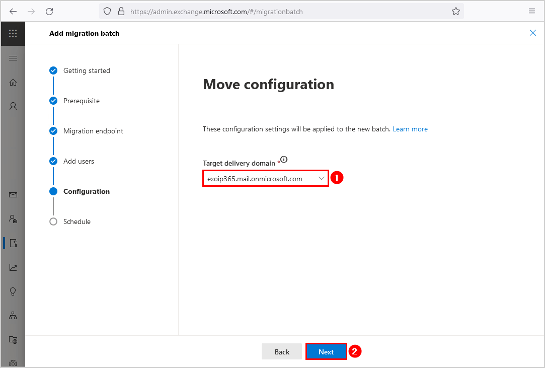 Migrate mailboxes to Office 365 configuration