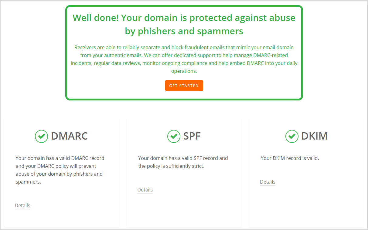Protect domain from spam domain protected