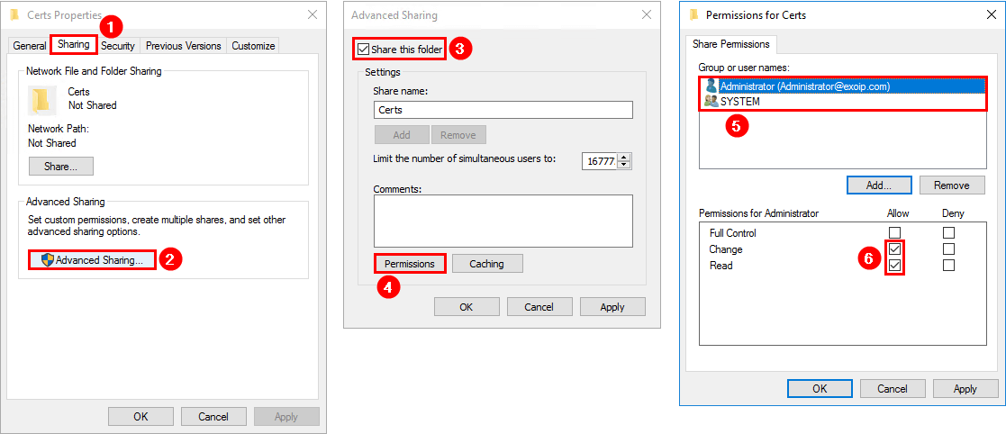 Assign permissions to folder