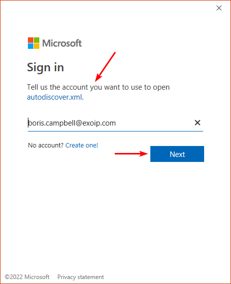 Prevent Outlook from connecting to Office 365 new profile error 1