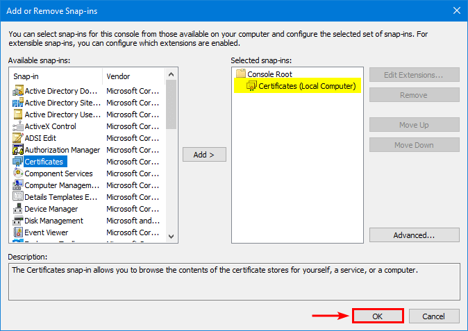Renew Microsoft Exchange certificate verify assigned services IIS and SMTP