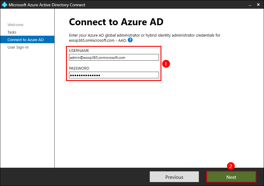 Azure Active Directory connect