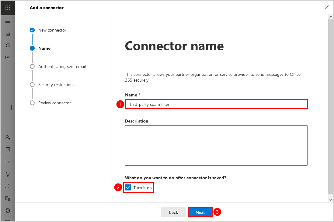 How to configure Microsoft 365 to only accept mail from third-party spam filter name