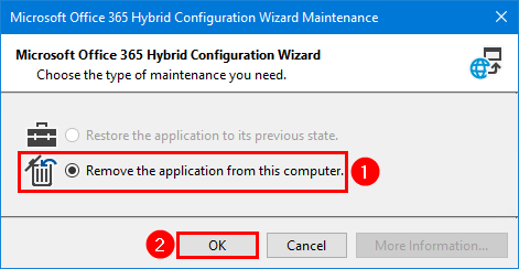 Remove Microsoft 365 HCW application