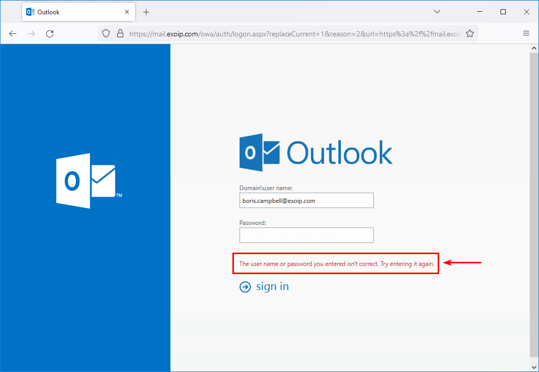 Prevent Exchange mailbox user login signed out OWA