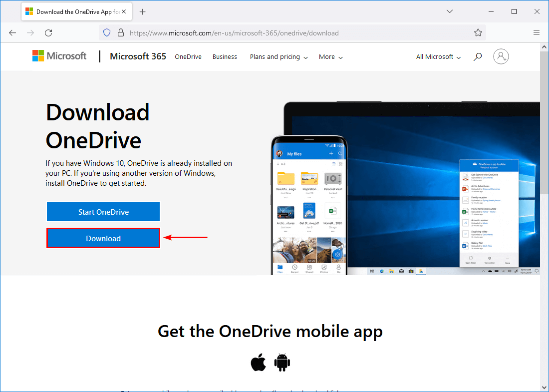 Configure OneDrive administrative template files download