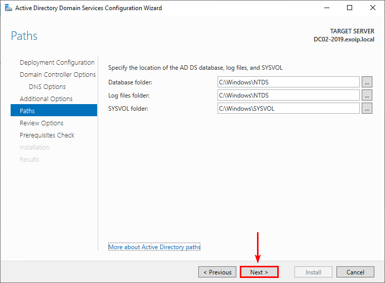 Add Domain Controller to existing domain paths