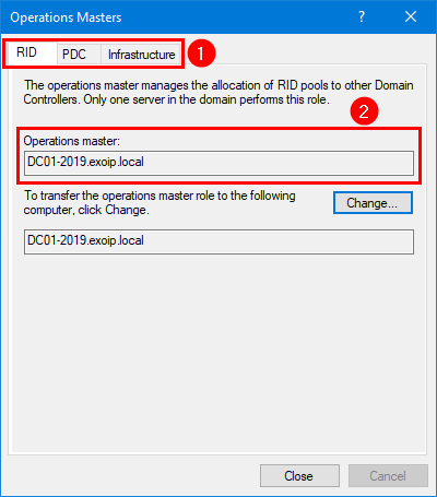 Check FSMO roles in Active Directory RID/PDC/Infrastructure