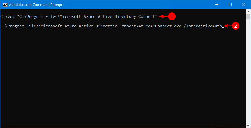 Azure AD Connect unable to validate credentials InteractiveAuth