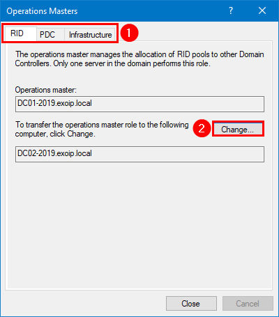 Transfer FSMO roles in Active Directory RID/PDC/Infrastructure