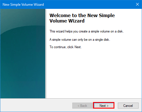 New simple volume wizard