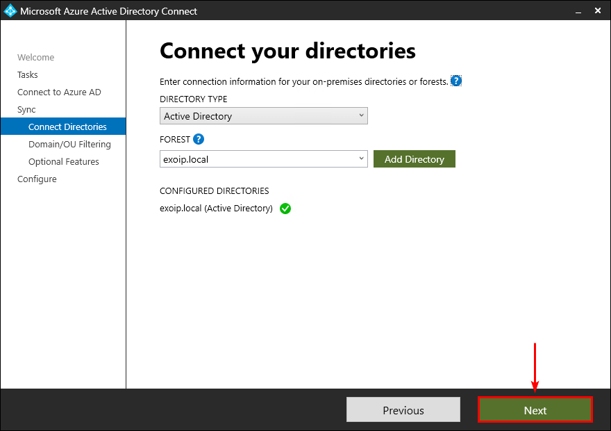 Enable group writeback in Azure AD connect your directories