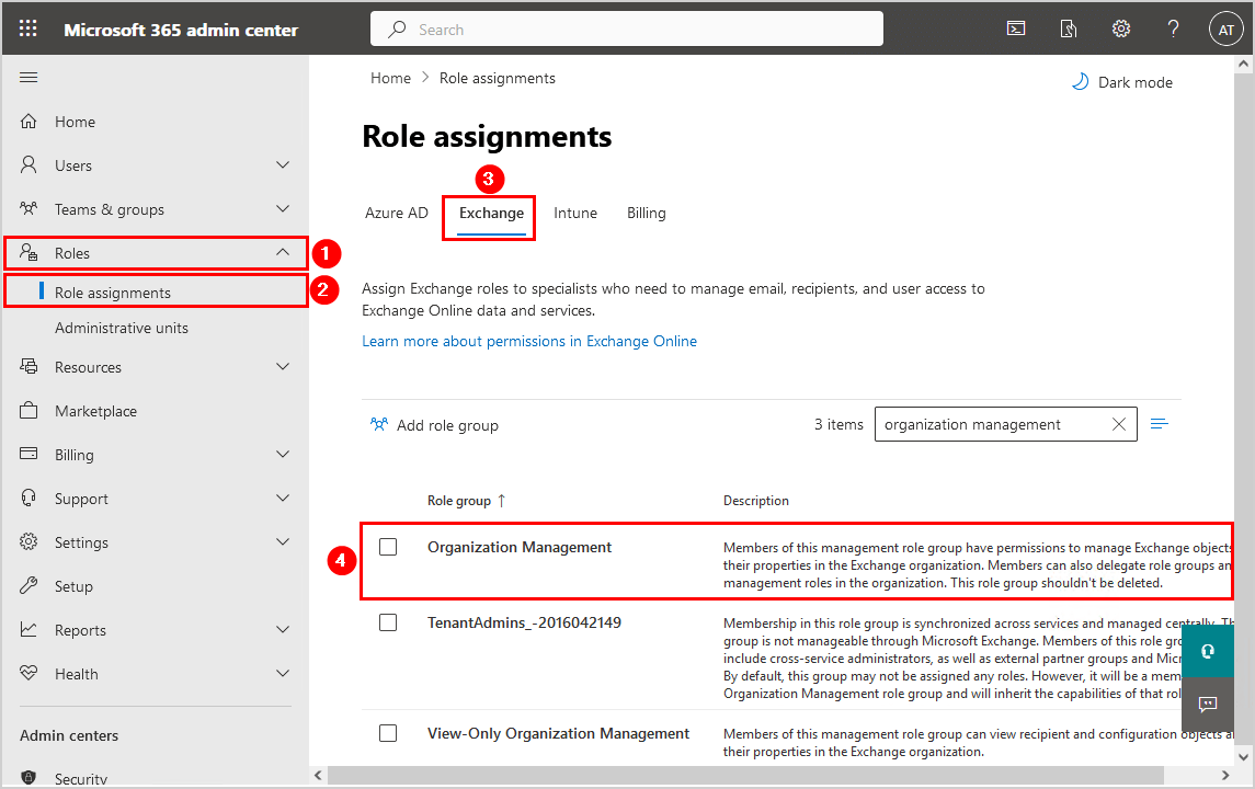 Get-OfflineAddressBook is not recognized role assignments