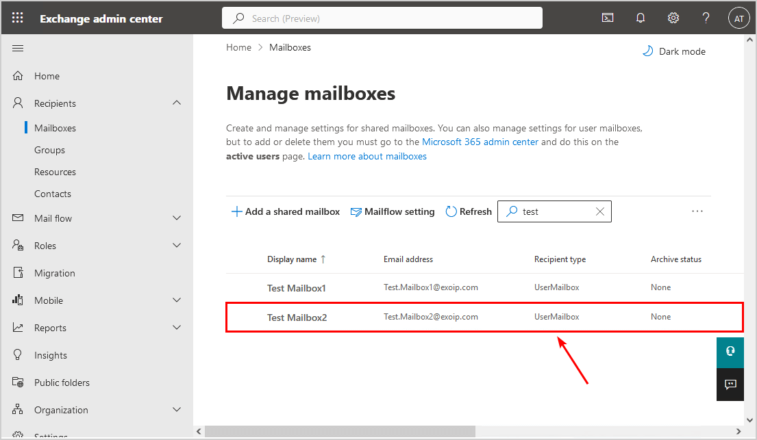 Verify Office 365 mailbox