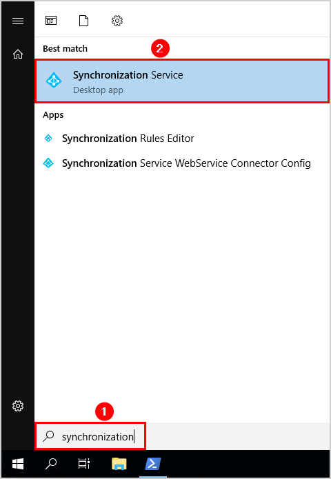 Check Azure AD Connect version search synchronization service