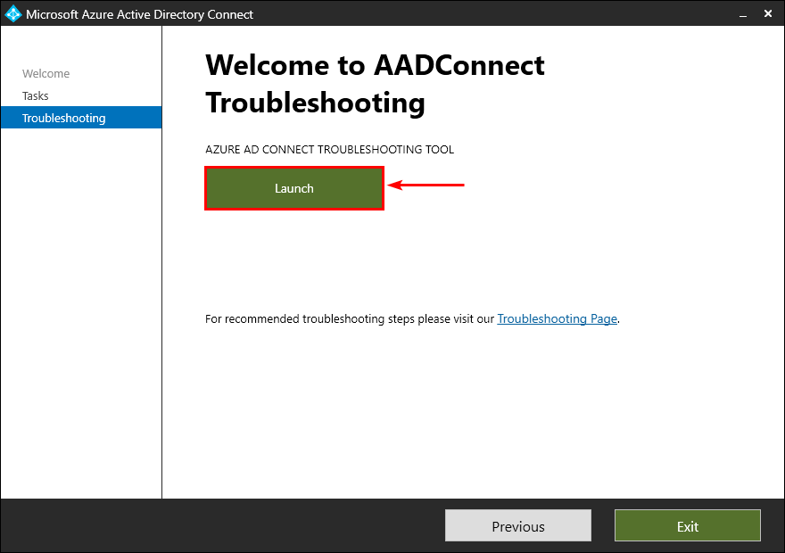 Azure AD Connect troubleshooting tool