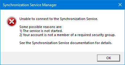 How to fix Azure AD Connect Sync Service not running error 1