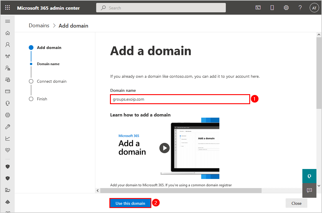 Add groups domain