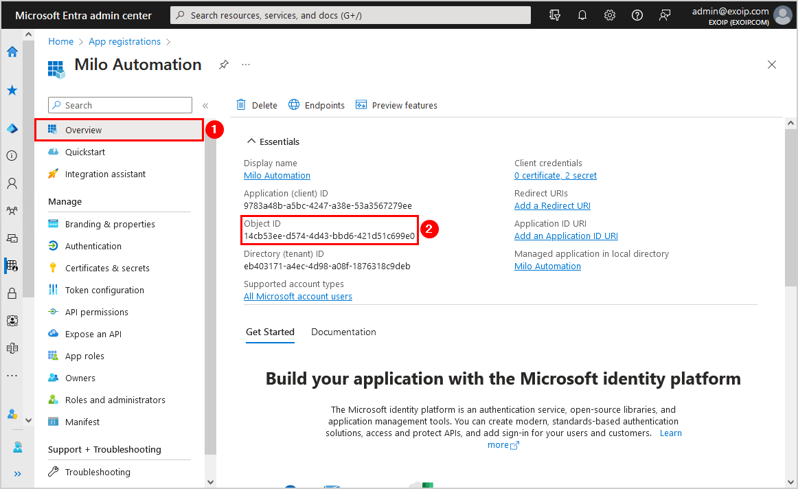 Renew Client Secret in Microsoft Entra ID object ID