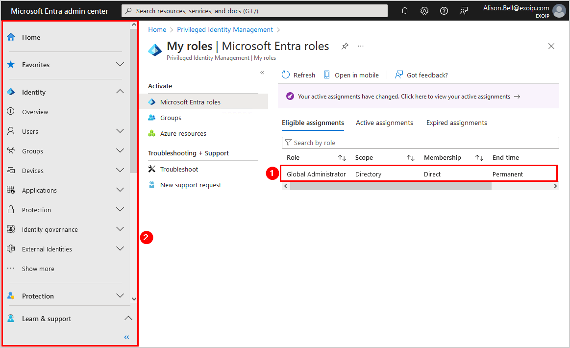 Restrict access to Microsoft Entra admin center PIM finish