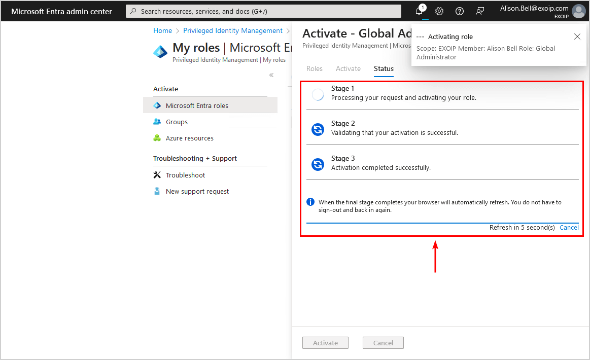 Restrict access to Microsoft Entra admin center PIM status